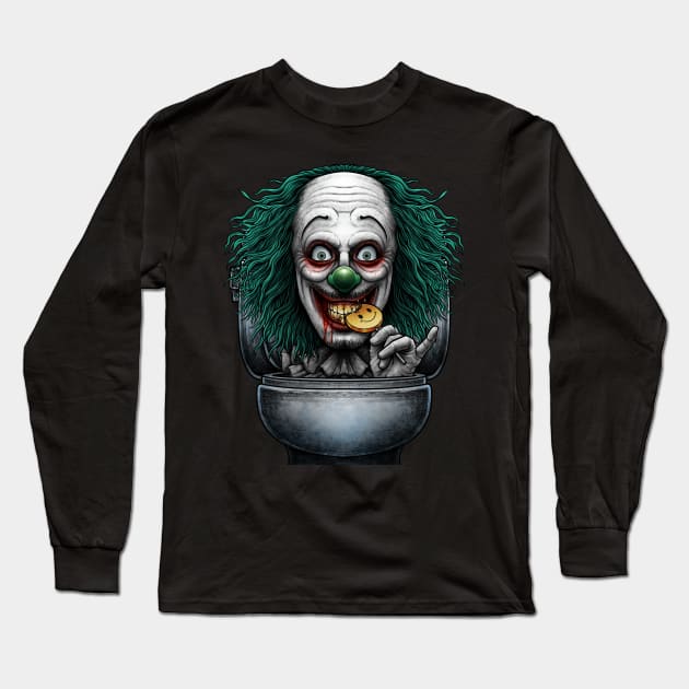 Horror toilet Monster #29 Long Sleeve T-Shirt by Winya